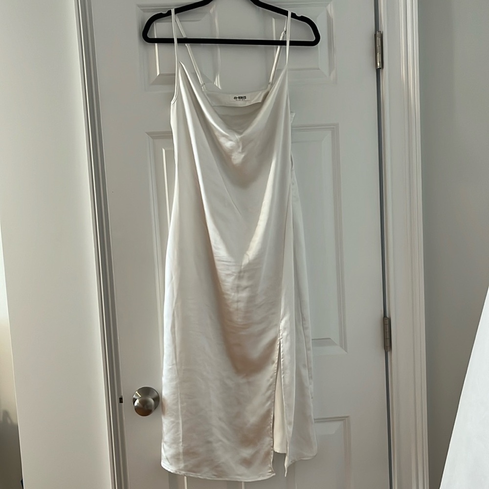 4th & reckless white satin dress